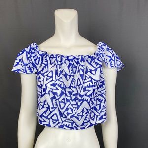 TRF Purple/White Crop Top